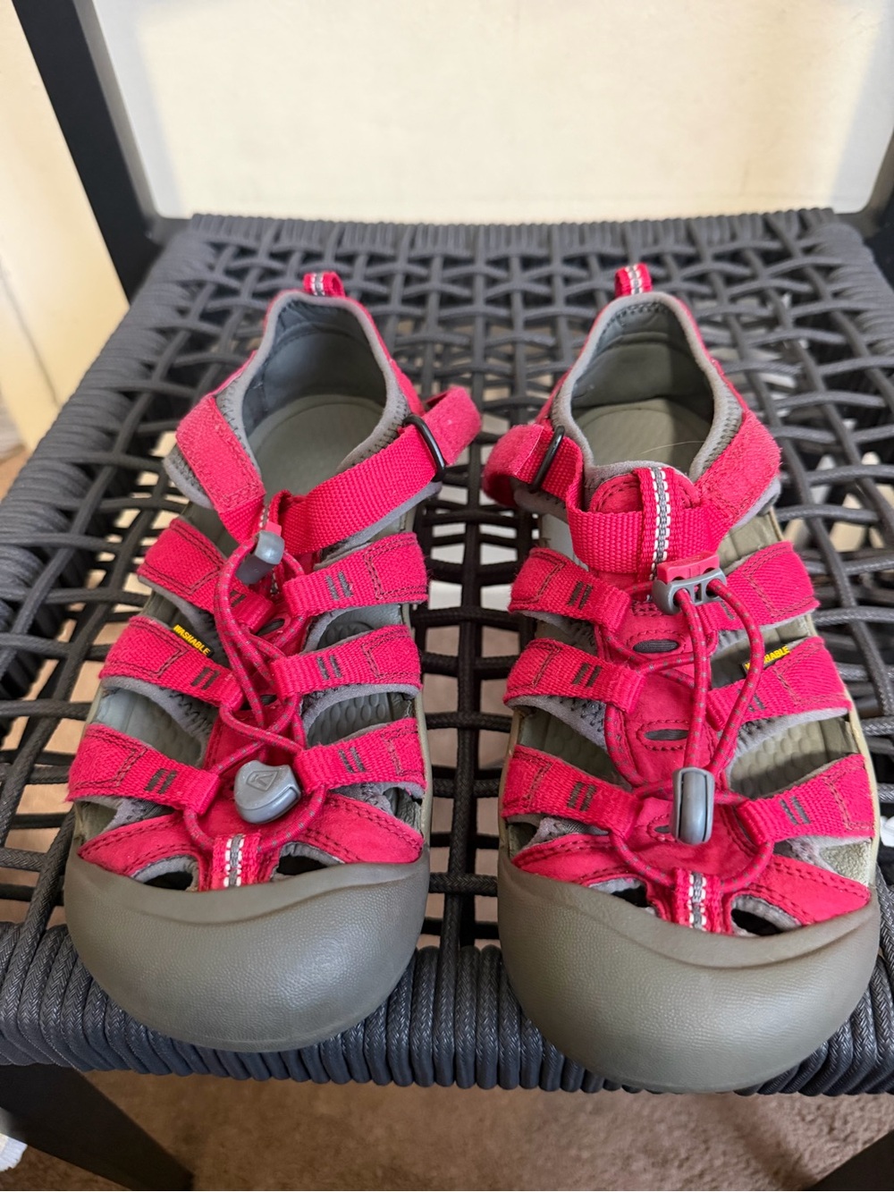 Keen Kids Pink/Red Closed-Toe Adventure Sandals